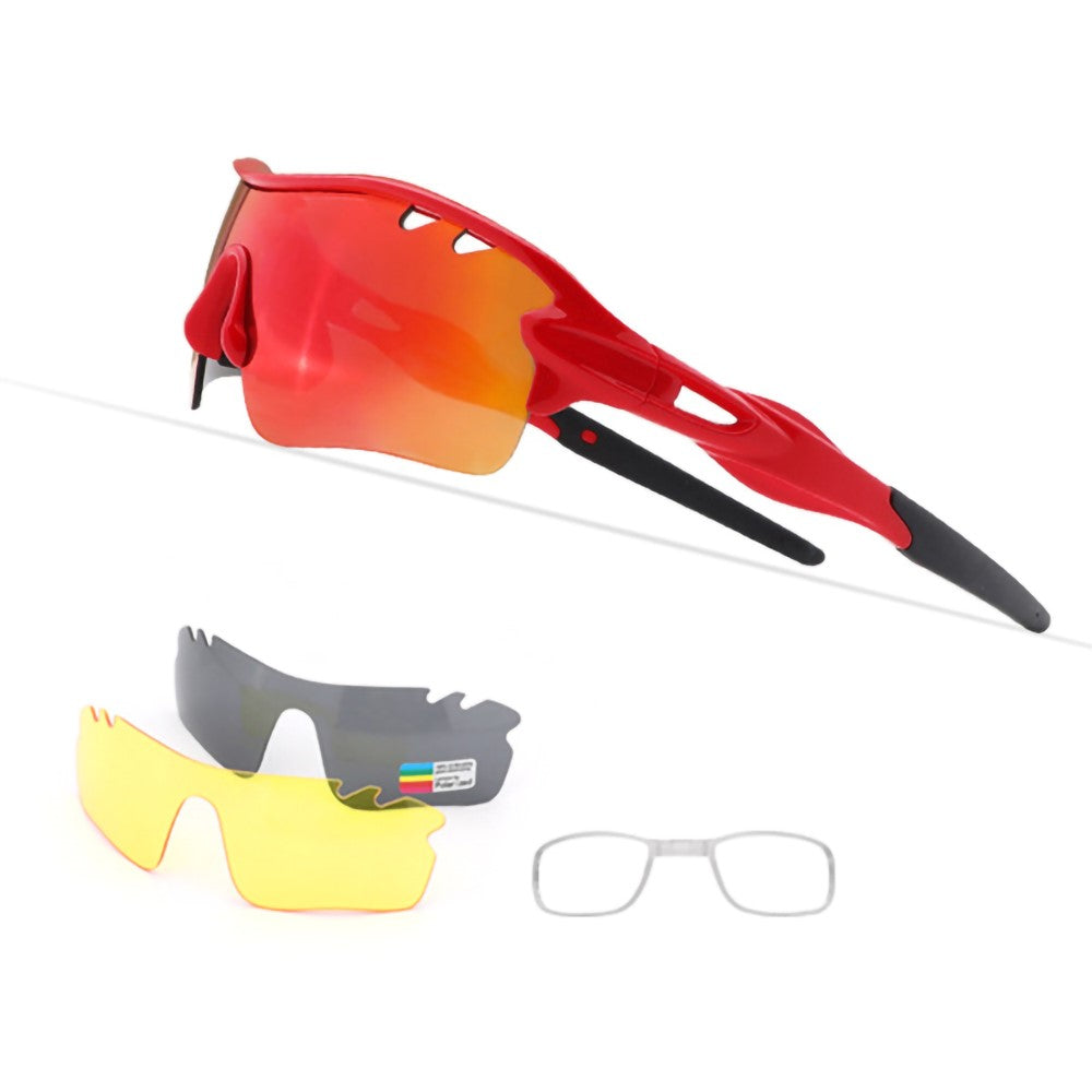 3-10 Years Kids Sports Polarized Sunglasses Cool Cycling UV Protection Sun Glasses with 3 Interchangeable Lenses
