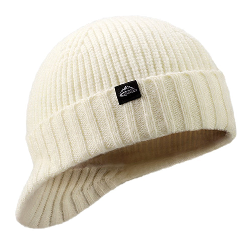 GOLOVEJOY DMZ94 Women Winter Short Brim Warm Cap Windproof Knitted Duckbill Hat