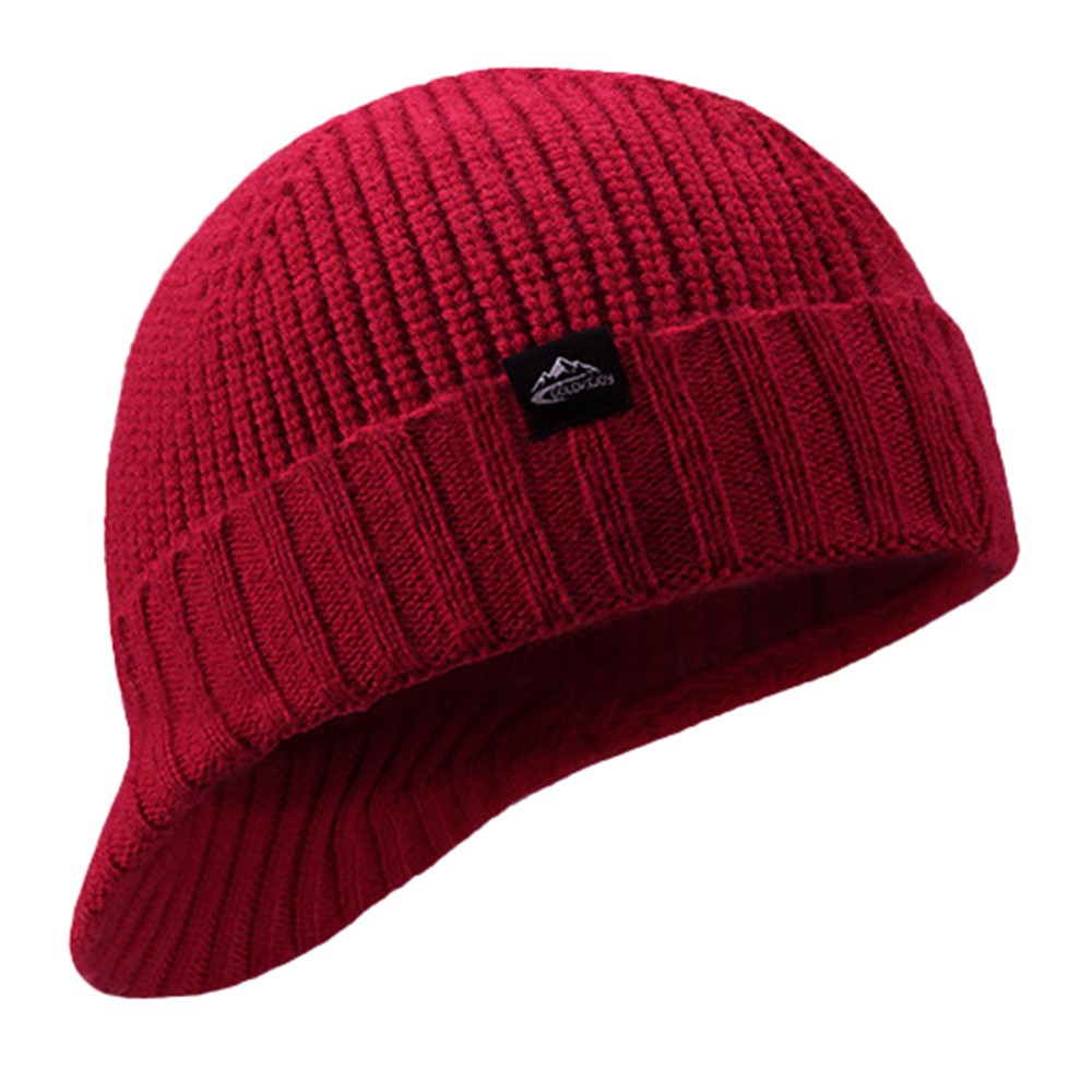 GOLOVEJOY DMZ94 Women Winter Short Brim Warm Cap Windproof Knitted Duckbill Hat