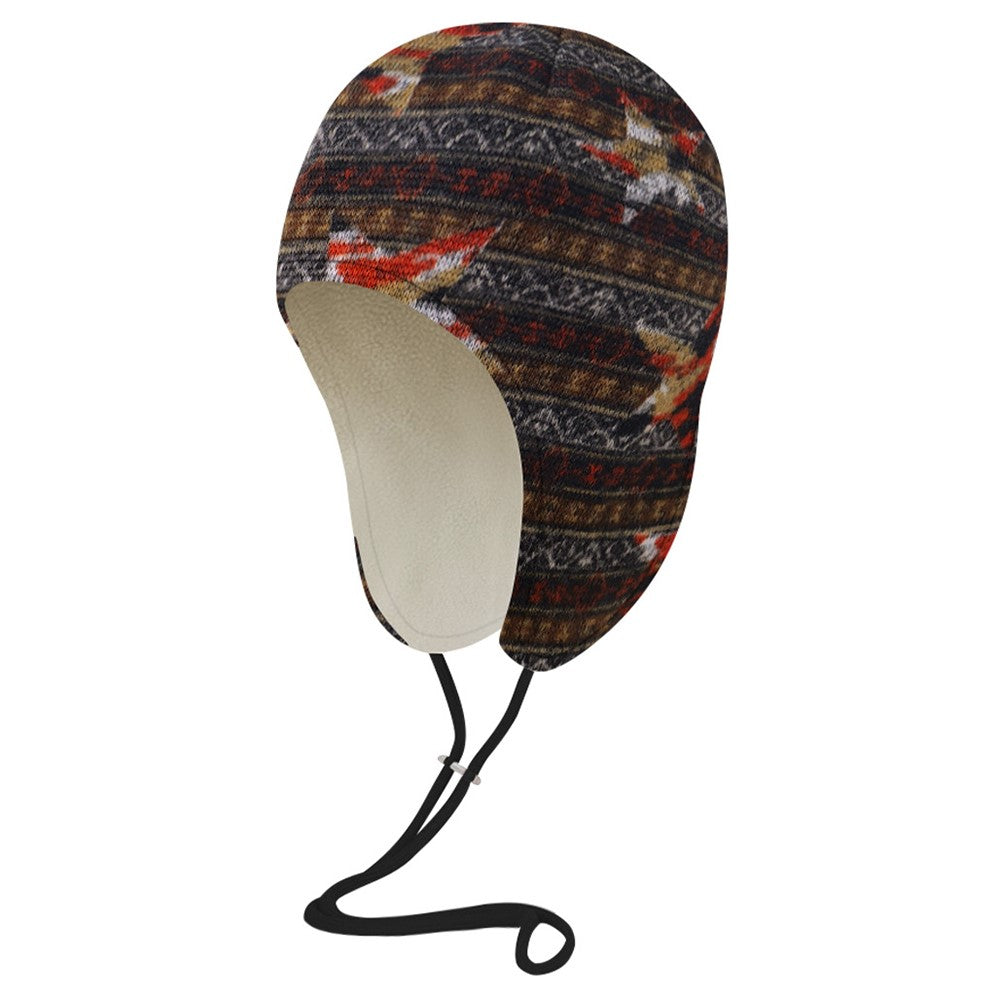 Imitation Cashmere Winter Trapper Hat with Adjustable Buckle Windproof Ear Flap Cap for Outdoor Cycling