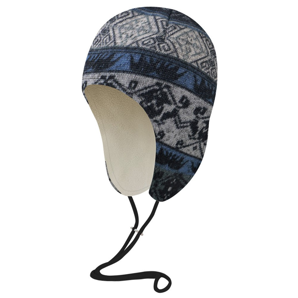 Imitation Cashmere Winter Trapper Hat with Adjustable Buckle Windproof Ear Flap Cap for Outdoor Cycling