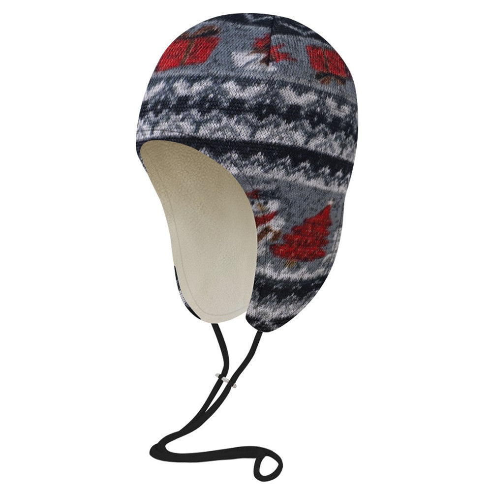 Imitation Cashmere Winter Trapper Hat with Adjustable Buckle Windproof Ear Flap Cap for Outdoor Cycling