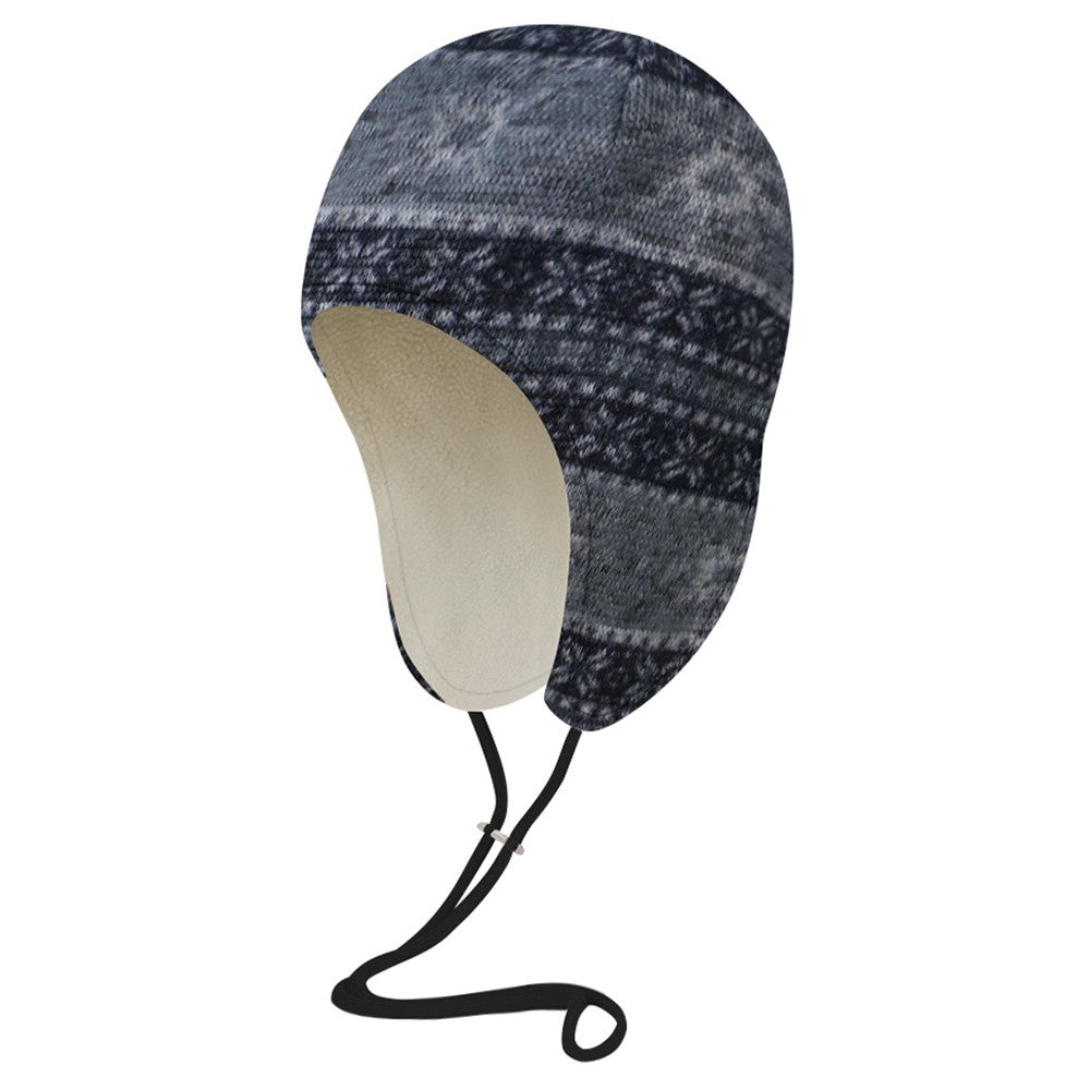 Imitation Cashmere Winter Trapper Hat with Adjustable Buckle Windproof Ear Flap Cap for Outdoor Cycling