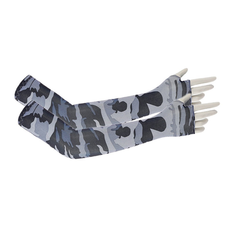 Ice Silk Arm Sleeves for Children UV Protection Fingerless Cooling Arm Cover for Outdoor Sports