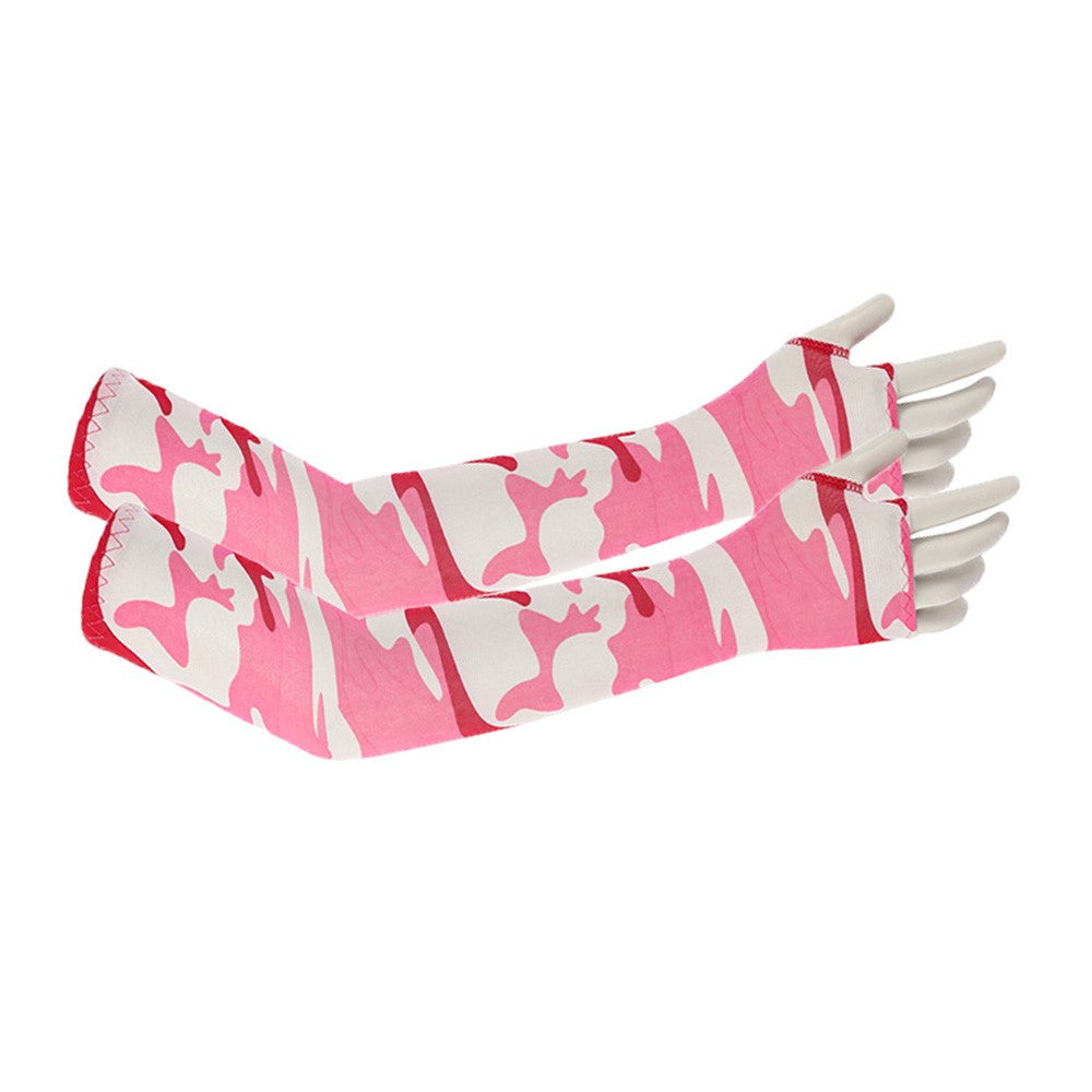 Ice Silk Arm Sleeves for Children UV Protection Fingerless Cooling Arm Cover for Outdoor Sports