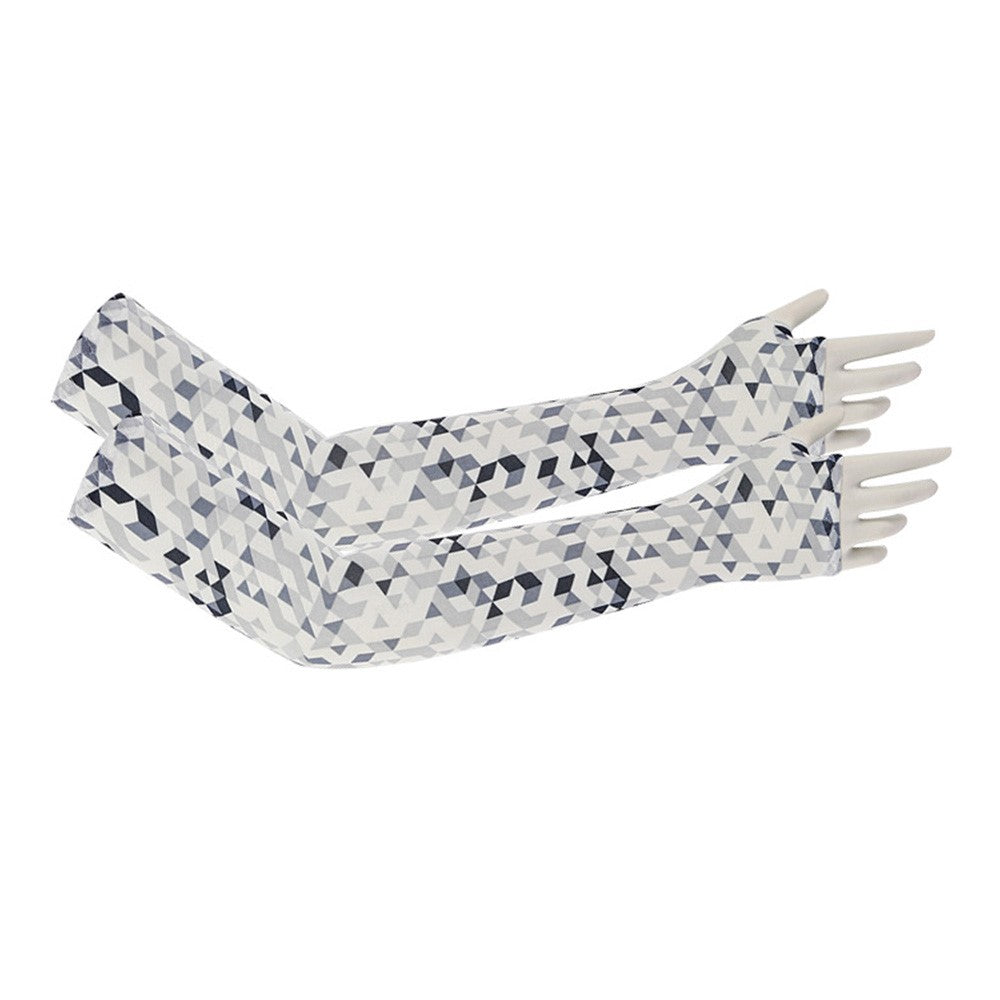 Ice Silk Arm Sleeves for Children UV Protection Fingerless Cooling Arm Cover for Outdoor Sports