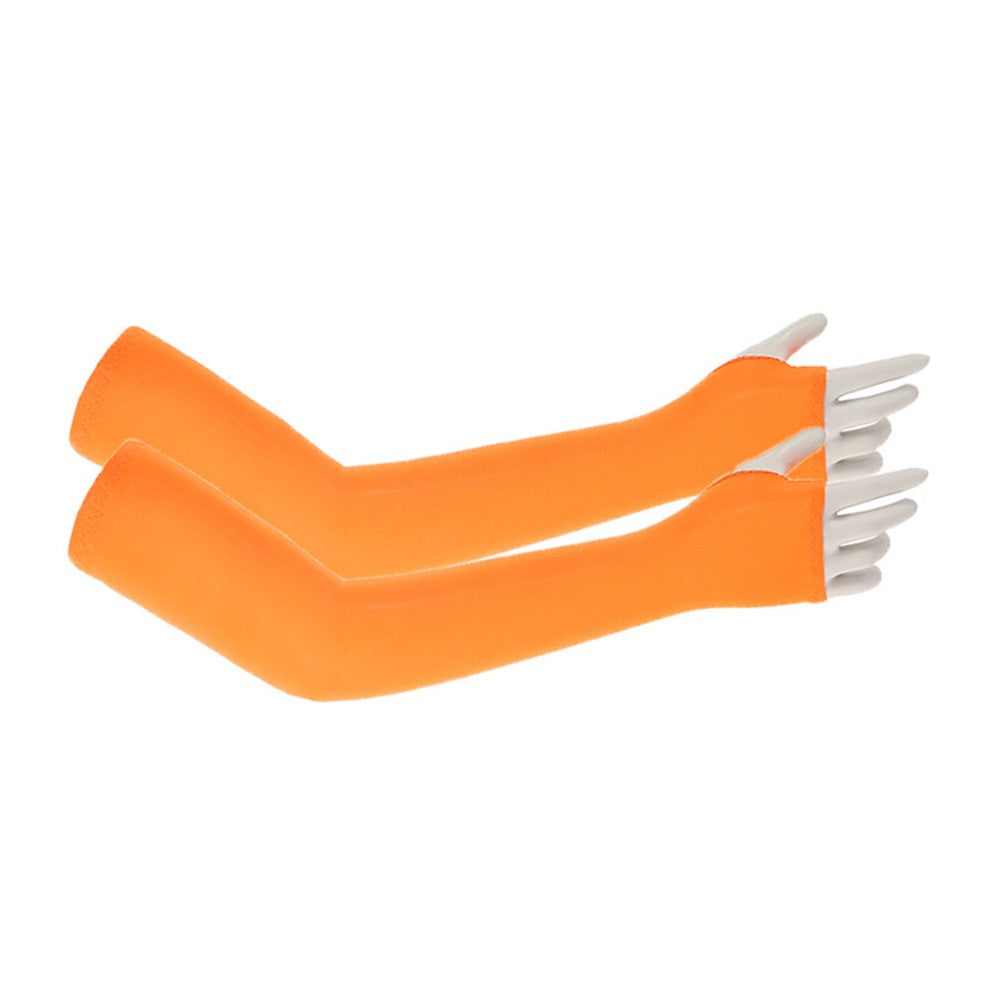 Ice Silk Arm Sleeves for Children UV Protection Fingerless Cooling Arm Cover for Outdoor Sports