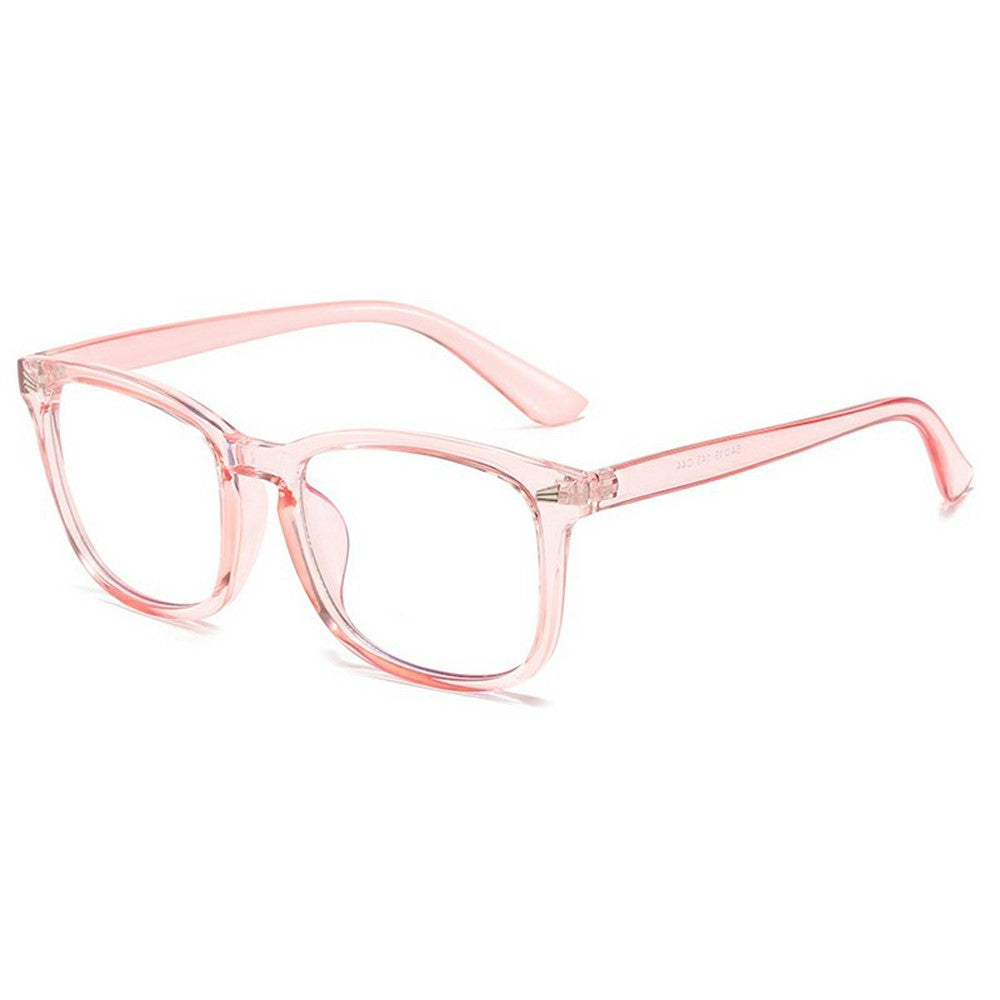Non Prescription Blue Light Blocking Glasses Retro Square Frame Anti Eye Strain Eyewear for PC Laptop Users