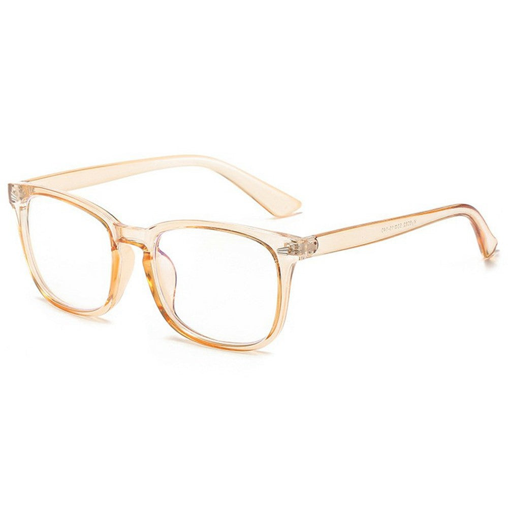 Non Prescription Blue Light Blocking Glasses Retro Square Frame Anti Eye Strain Eyewear for PC Laptop Users