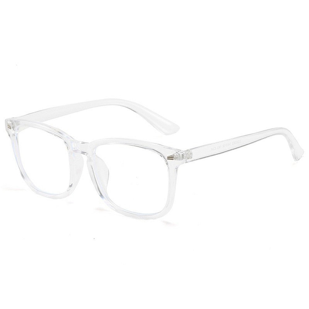 Non Prescription Blue Light Blocking Glasses Retro Square Frame Anti Eye Strain Eyewear for PC Laptop Users