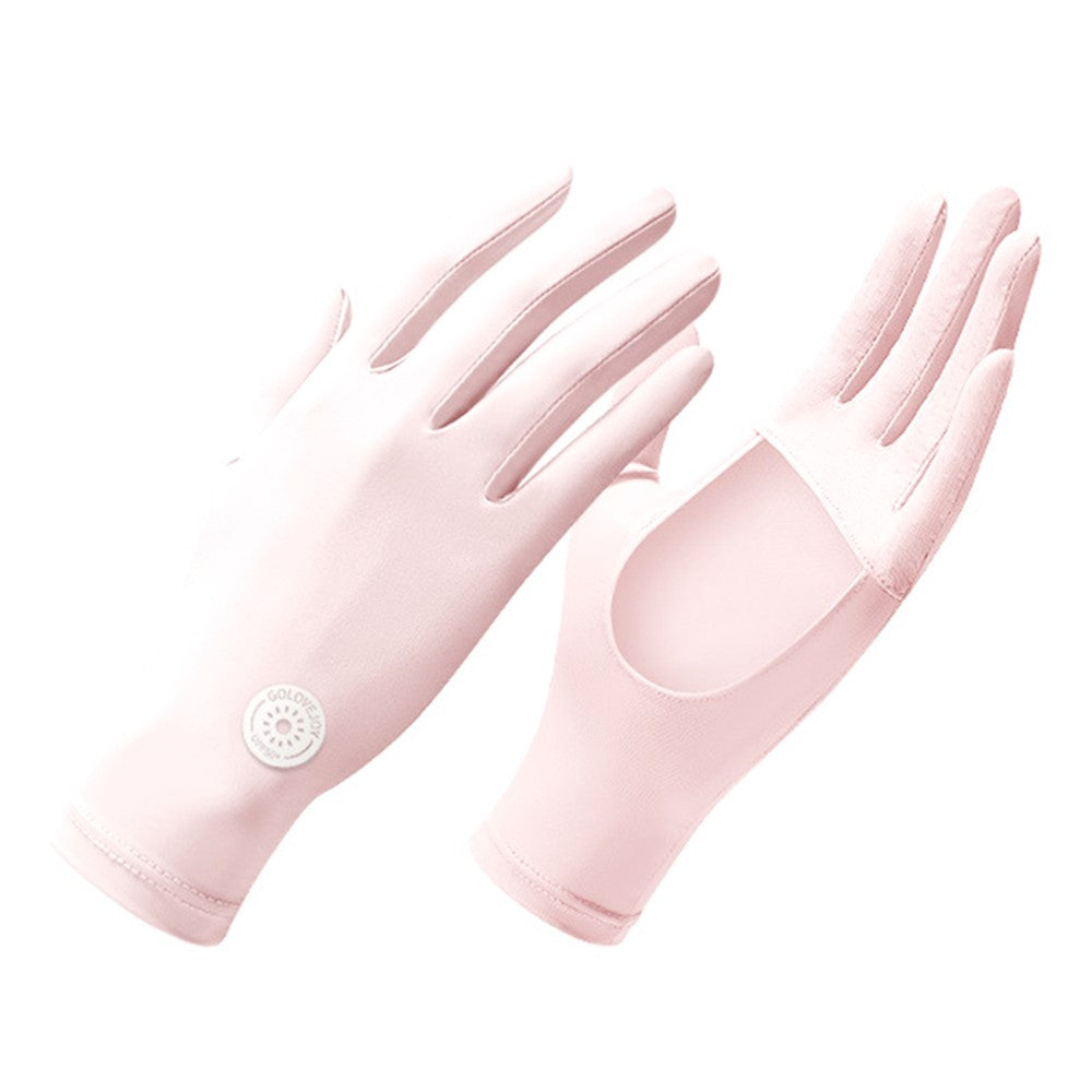 GOLOVEJOY XG72 1 Pair Cycling Cooling Ice Silk Gloves Anti-UV Hand Protector