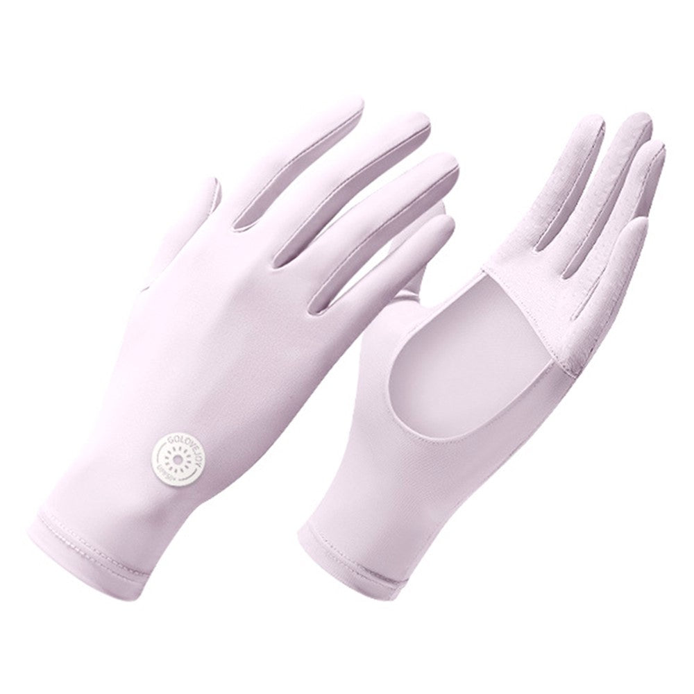 GOLOVEJOY XG72 1 Pair Cycling Cooling Ice Silk Gloves Anti-UV Hand Protector