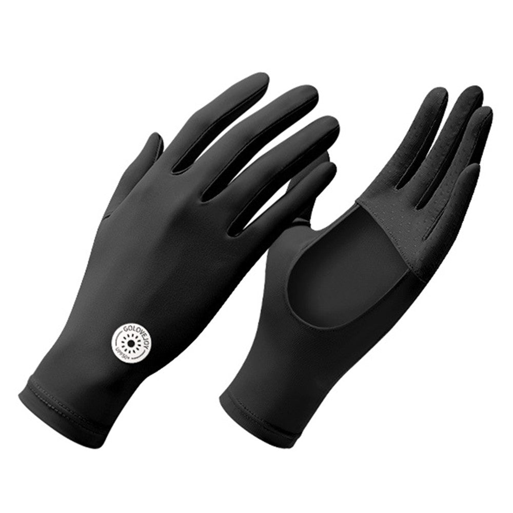 GOLOVEJOY XG72 1 Pair Cycling Cooling Ice Silk Gloves Anti-UV Hand Protector