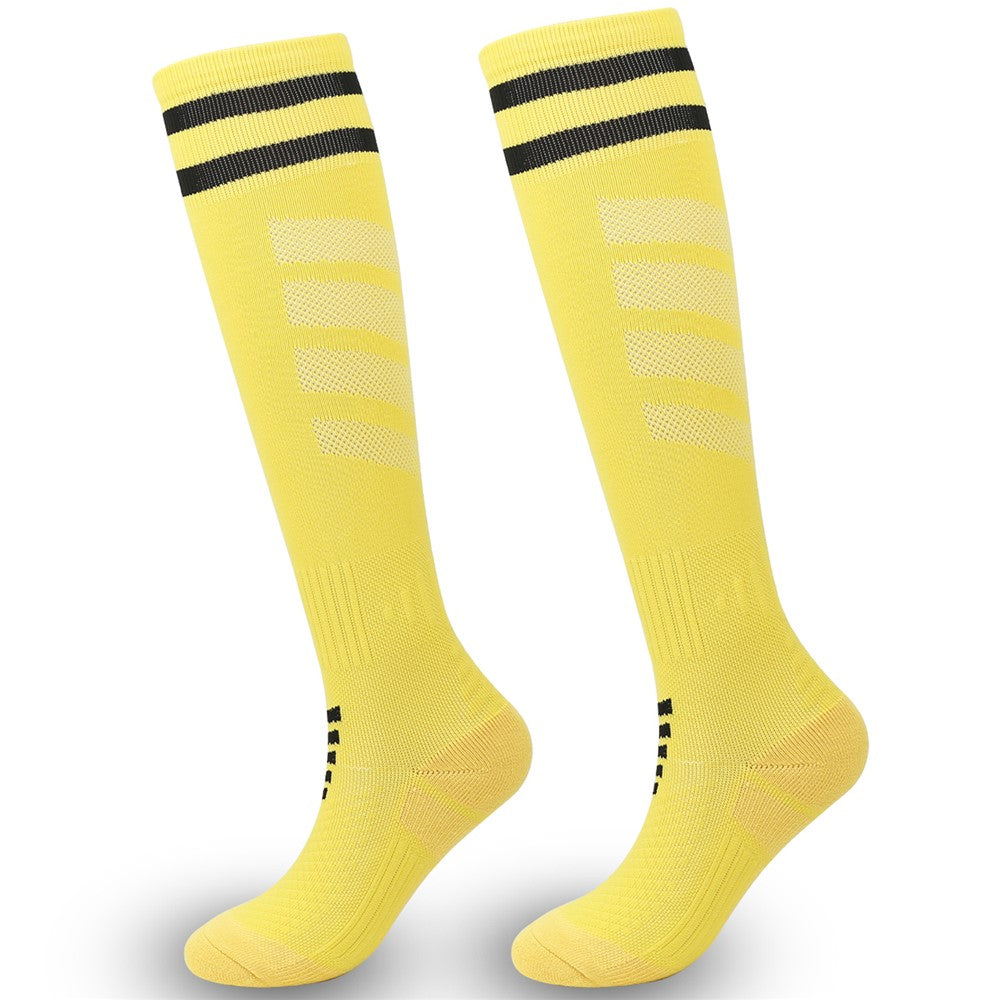 A5139 1 Pair Soccer Socks Striped Design Football High Tube Sports Socks, Size: S