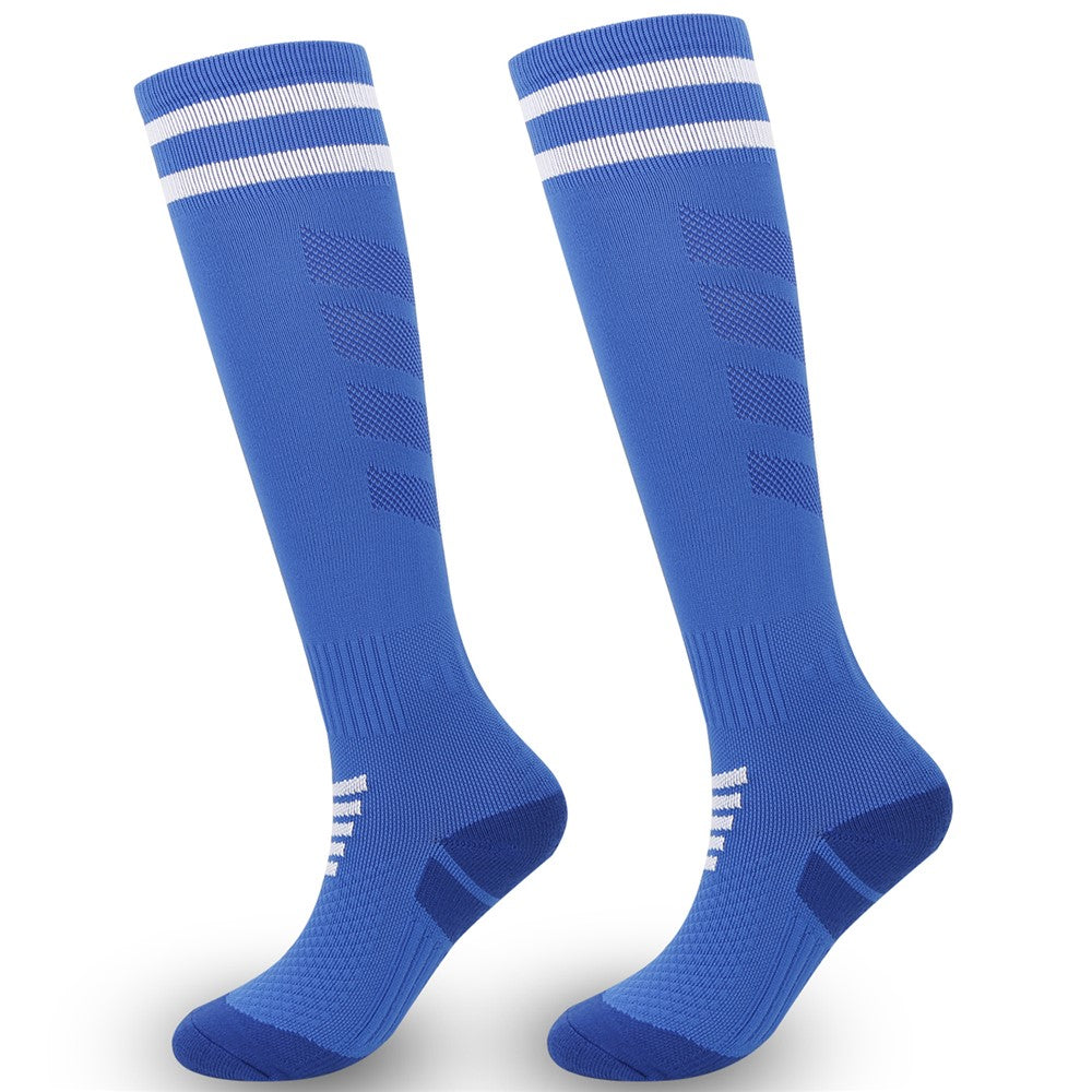 A5139 1 Pair Soccer Socks Striped Design Football High Tube Sports Socks, Size: S