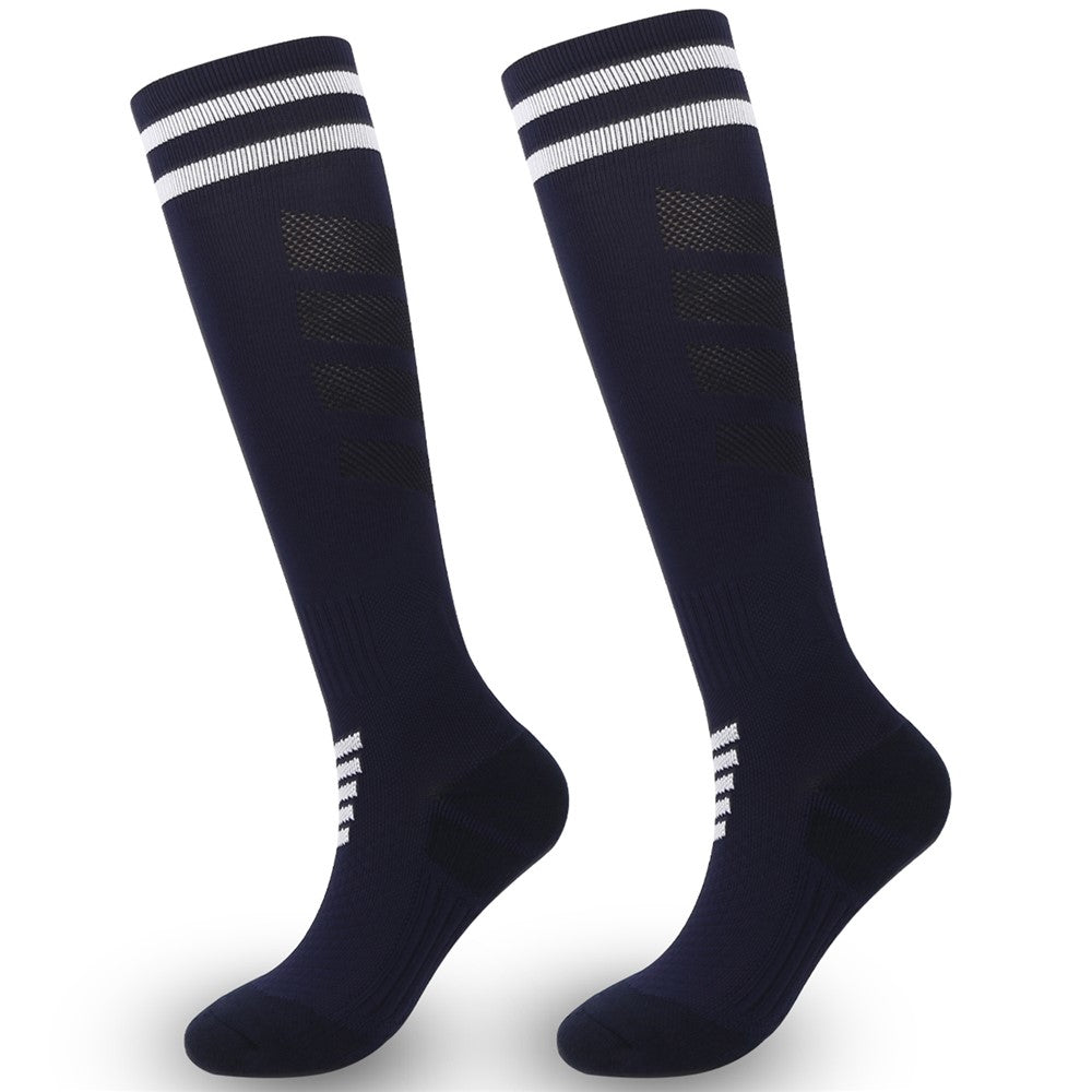 A5139 1 Pair Soccer Socks Striped Design Football High Tube Sports Socks, Size: S