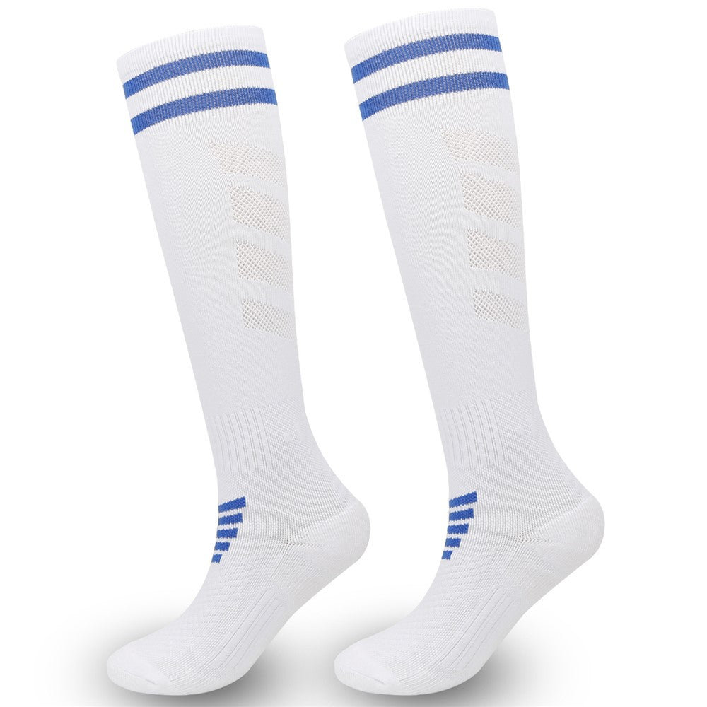 A5139 1 Pair Soccer Socks Striped Design Football High Tube Sports Socks, Size: M