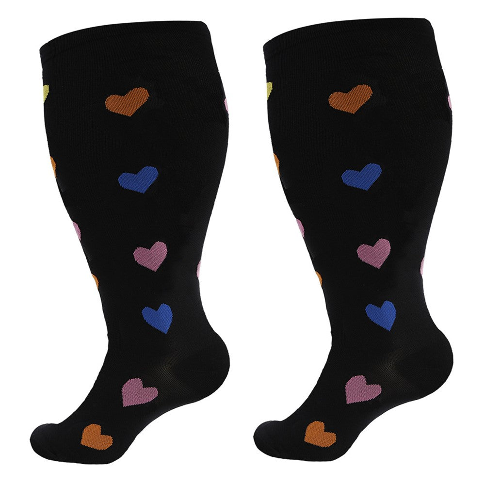 A5141 1 Pair Plus Size Fitness Socks Running Extra Width Socks for Men and Women