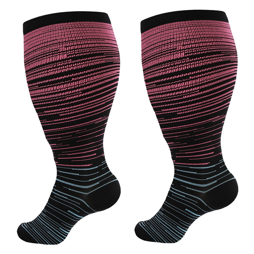 A5141 1 Pair Plus Size Fitness Socks Running Extra Width Socks for Men and Women