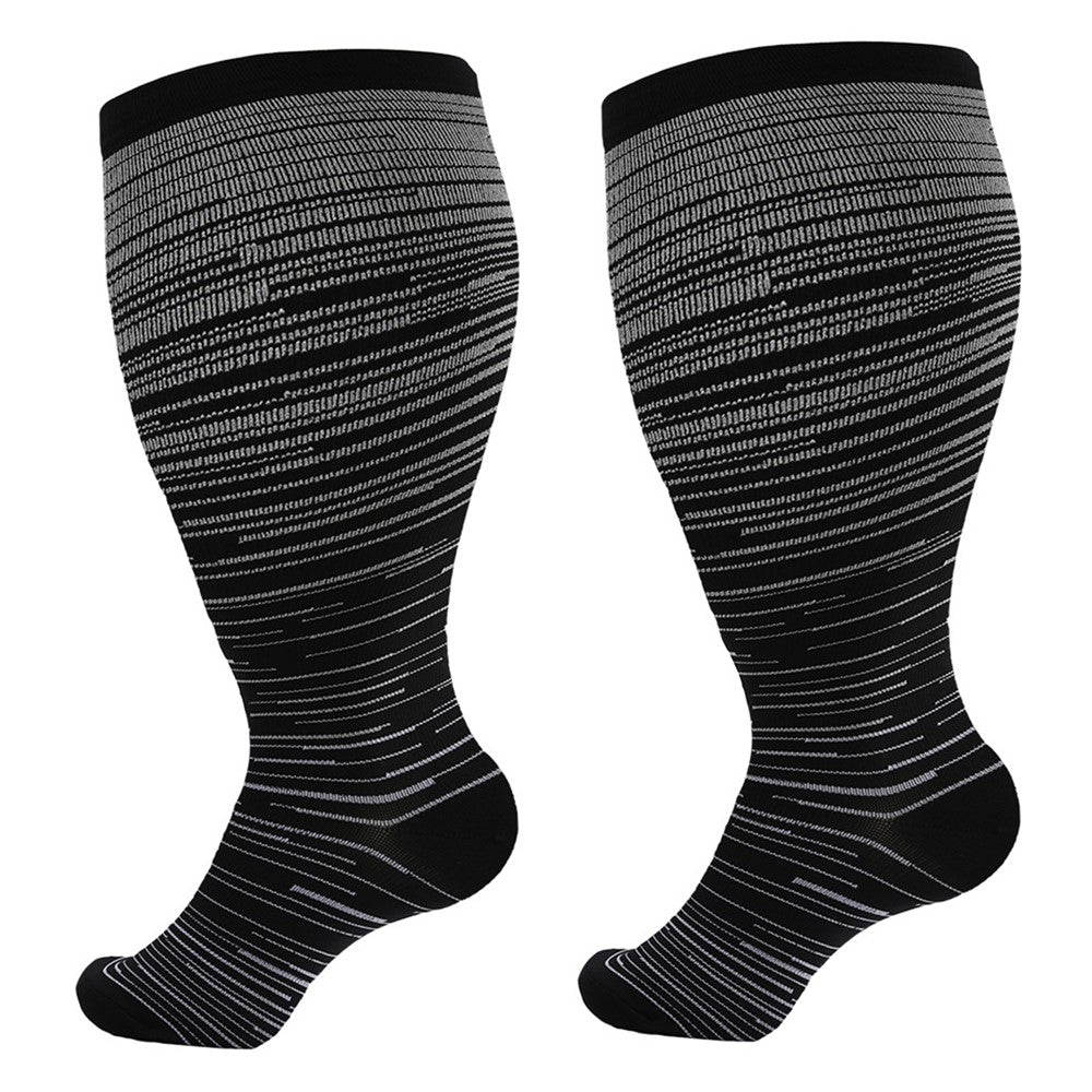 A5141 1 Pair Plus Size Fitness Socks Running Extra Width Socks for Men and Women