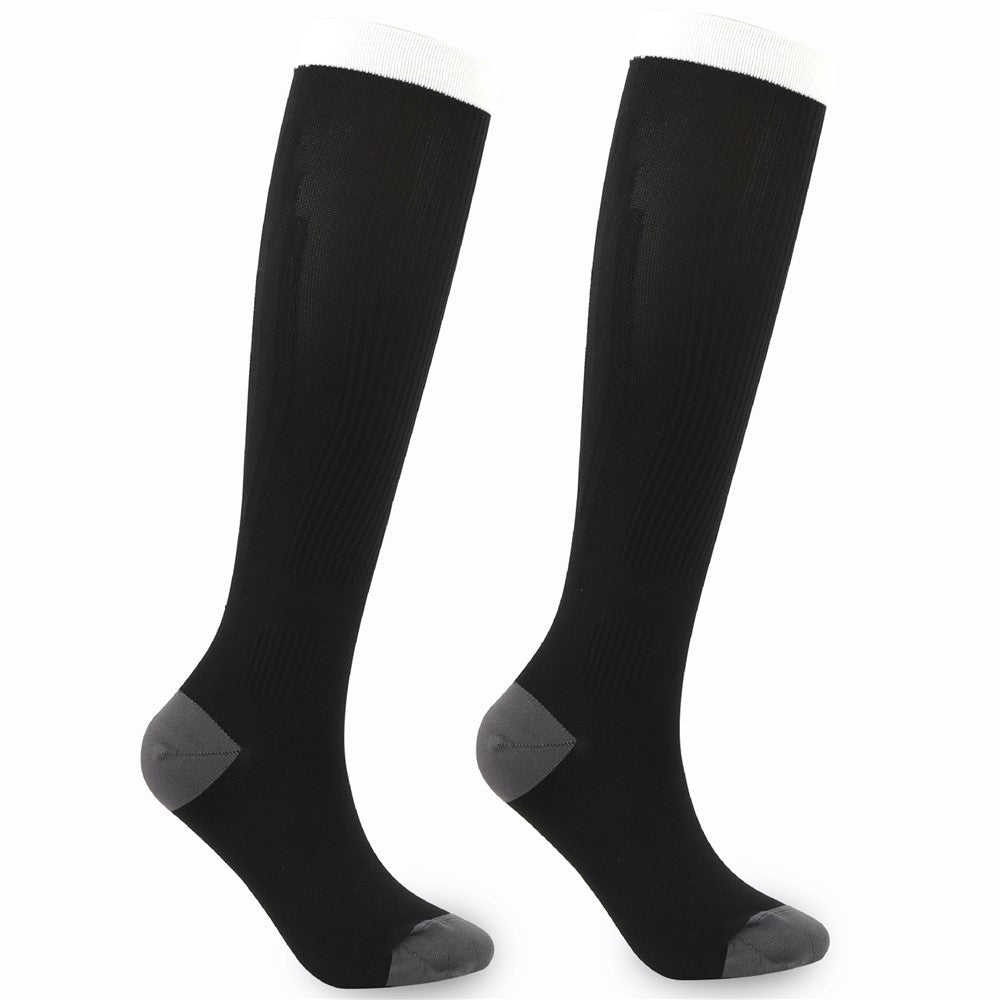 A6601 1 Pair Soccer Compression Socks Calf Knee High Tube Running Sweat-Absorbed Stockings