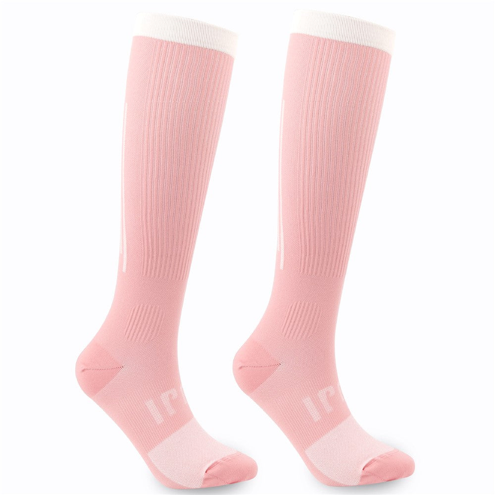 A6601 1 Pair Soccer Compression Socks Calf Knee High Tube Running Sweat-Absorbed Stockings