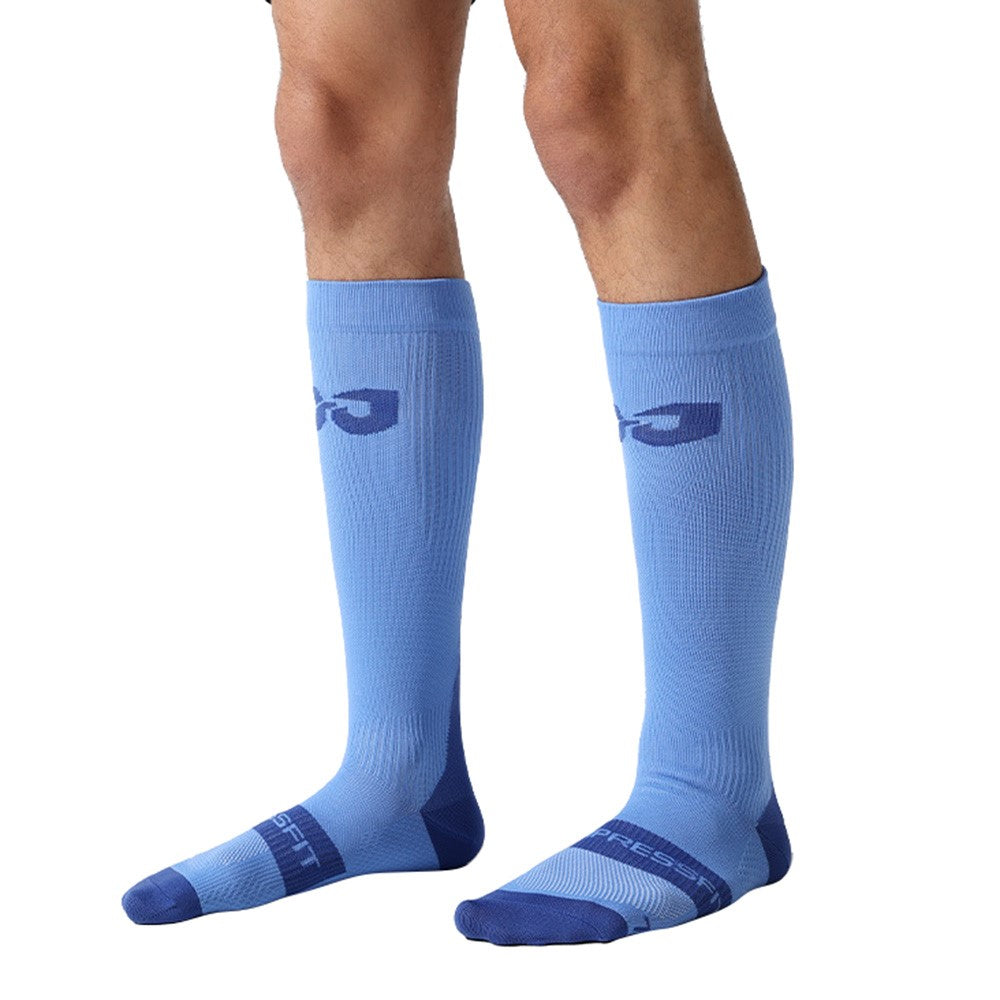 GOLOVEJOY DWZ13 Reflective High Tube Sports Socks Compression Socks for Men Women