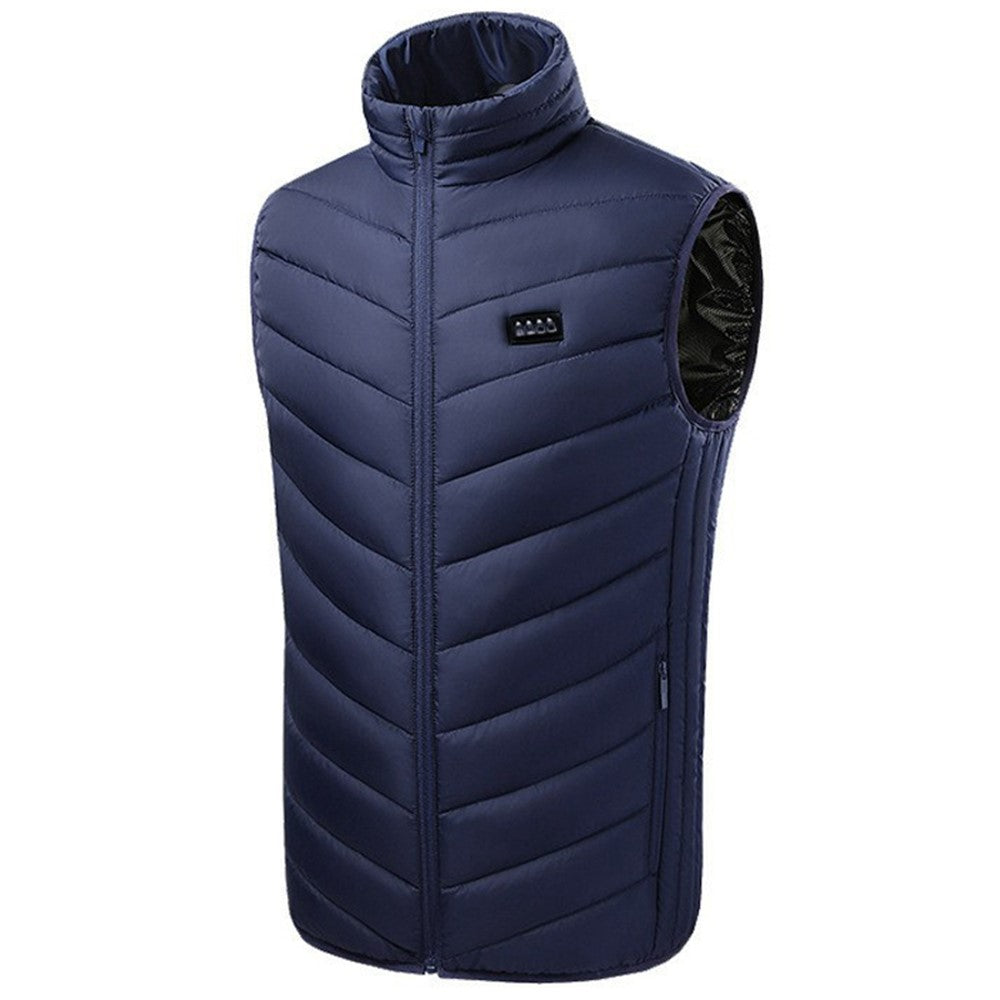 M01 Outdoor Electric Heated Winter Vest Men Women 21 Heating Zones 3-Gear Warm Jacket Without Power Bank