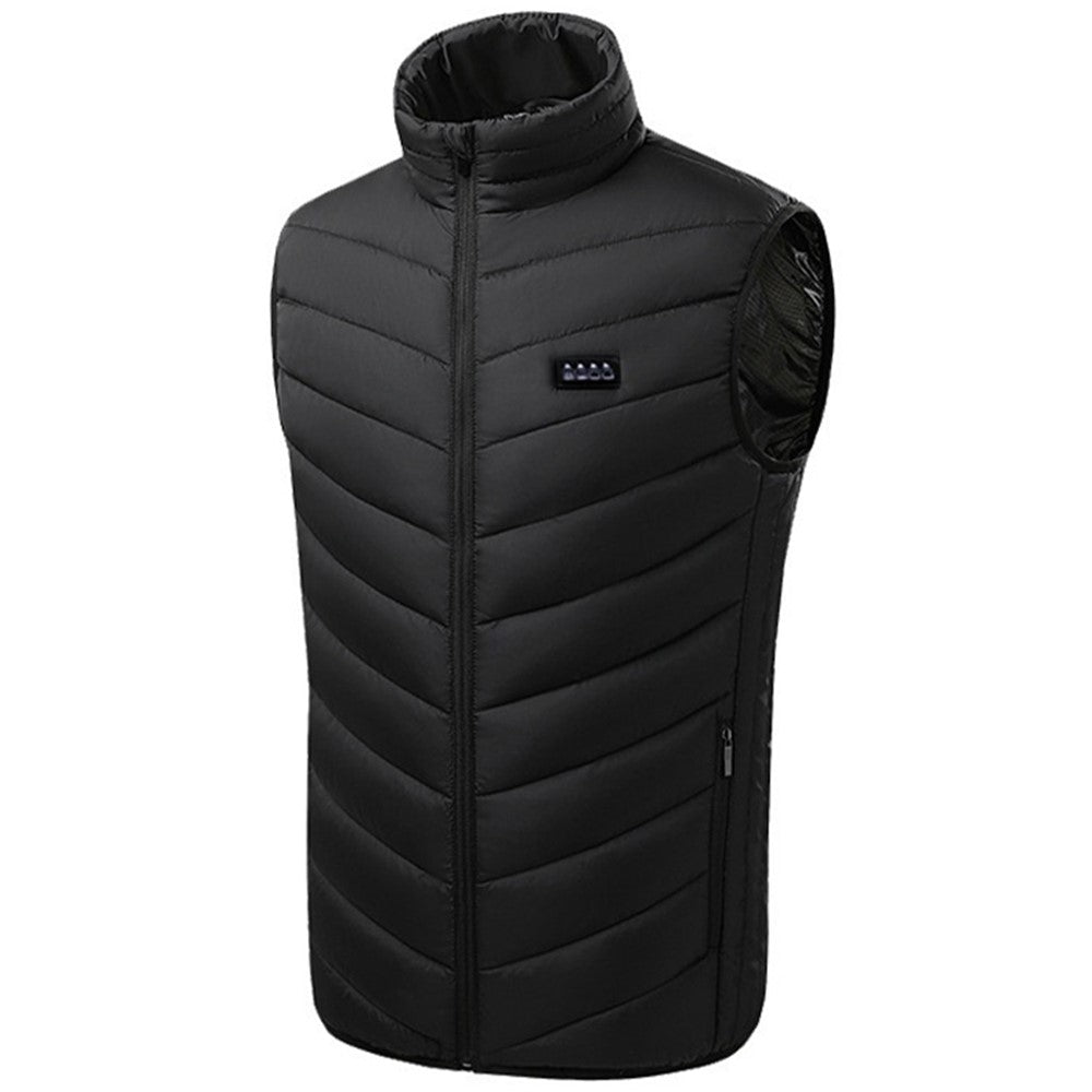 M01 Winter 26 Heating Zones Warm Jacket Outdoor 3-Gear Electric Heated Zipper Vest Without Power Bank