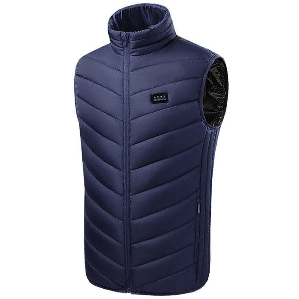 M01 Winter 26 Heating Zones Warm Jacket Outdoor 3-Gear Electric Heated Zipper Vest Without Power Bank