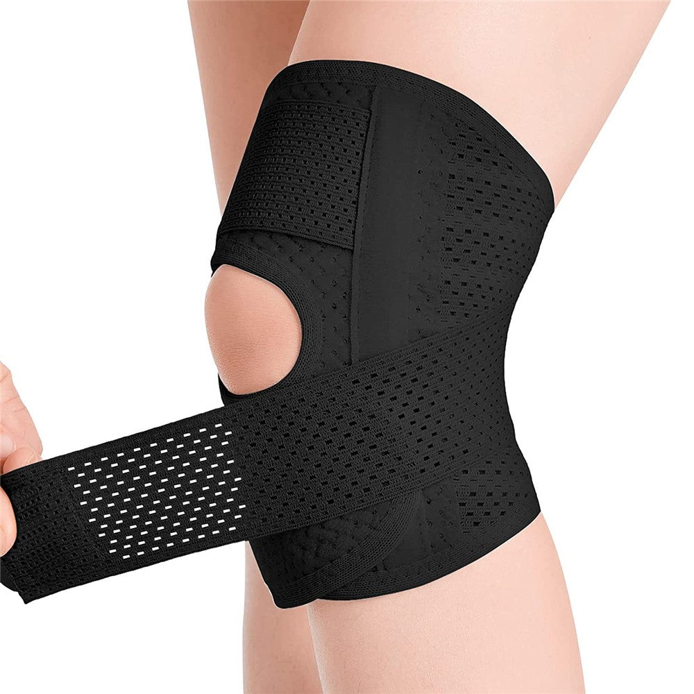 YF-JS020 1 Pair Sports Compression Knee Guard Running Basketball Slim Elastic Knee Brace