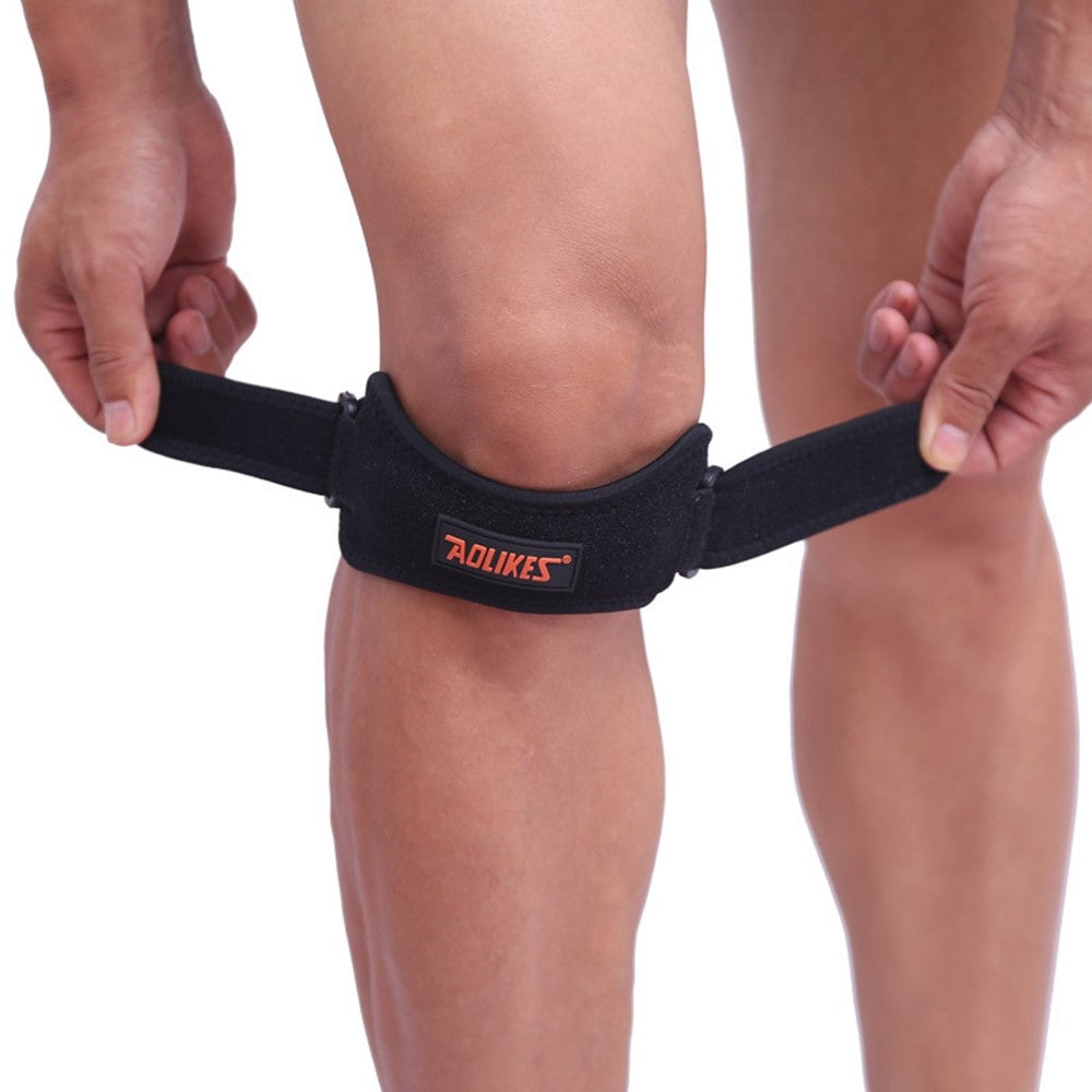 AOLIKES A-7918 1Pc Sports Bi-Directional Compression Patella Strap Built-In Silicone Pad Knee Patella Brace