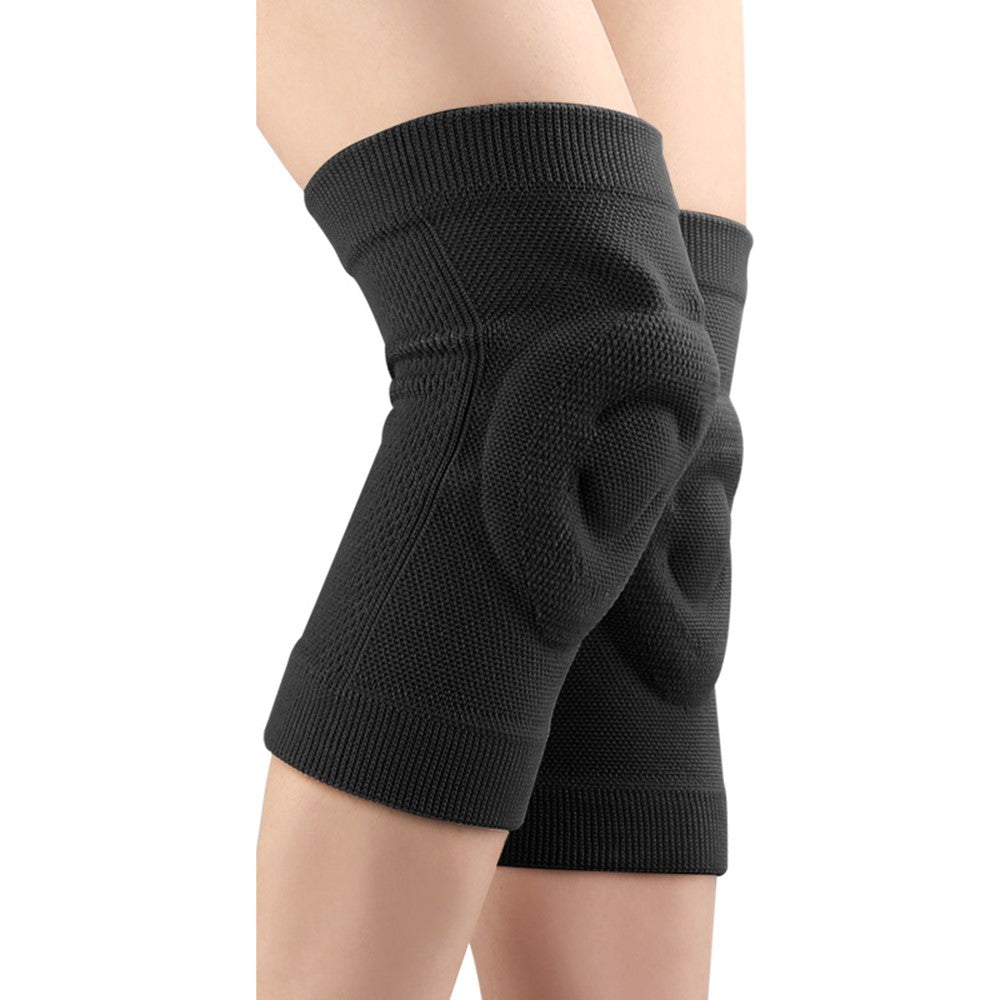 077 1Pair Sports Knee Sleeves Anti Slip Breathable Compression Support Brace for Running / Cycling / Dancing