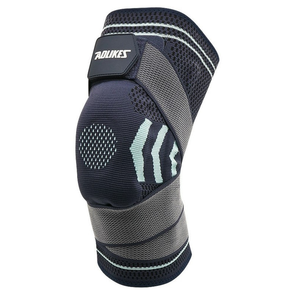 AOLIKES 7731 1Pc Basketball Knee Brace Silicone Padded Knee Support Running Knee Compression Sleeve