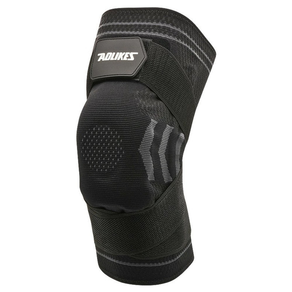 AOLIKES 7731 1Pc Basketball Knee Brace Silicone Padded Knee Support Running Knee Compression Sleeve
