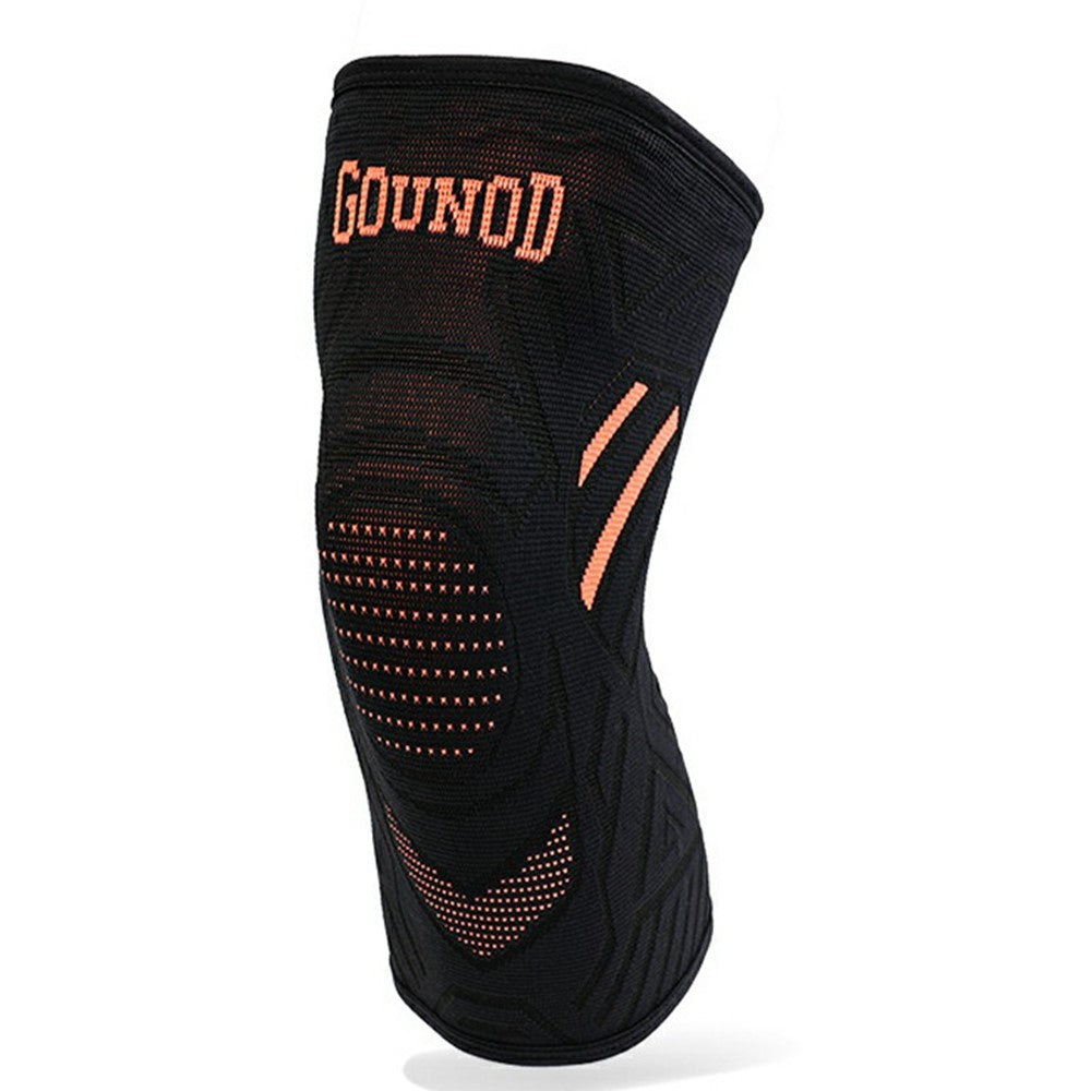 GOUNOD HJ078 1Pc Compression Knee Sleeve Knitted Non-Slip Sports Running Knee Support Brace