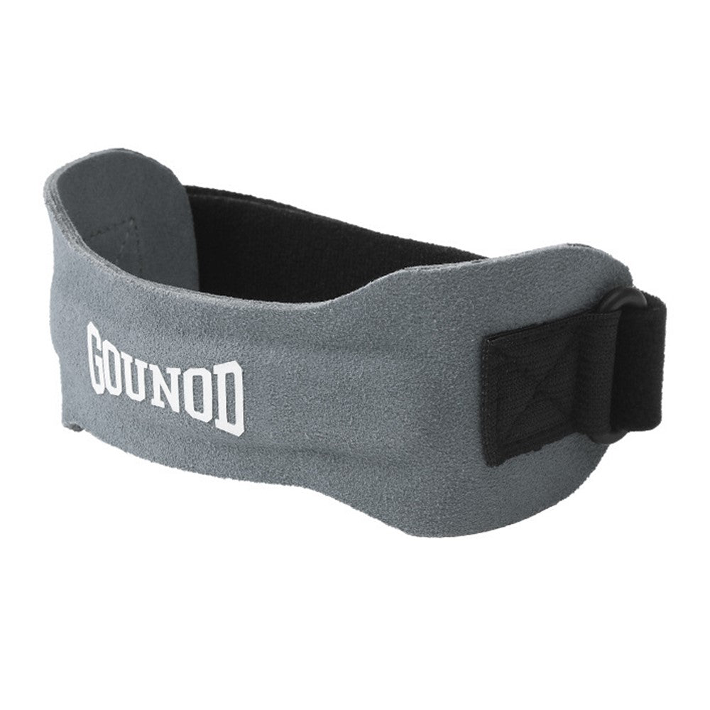 GOUNOD H15 1Pc Sports Compression Knee Strap Double Layer Cowhide Leather Patella Support for Running / Cycling