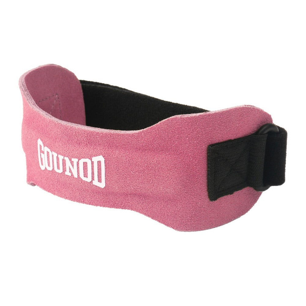 GOUNOD H15 1Pc Sports Compression Knee Strap Double Layer Cowhide Leather Patella Support for Running / Cycling
