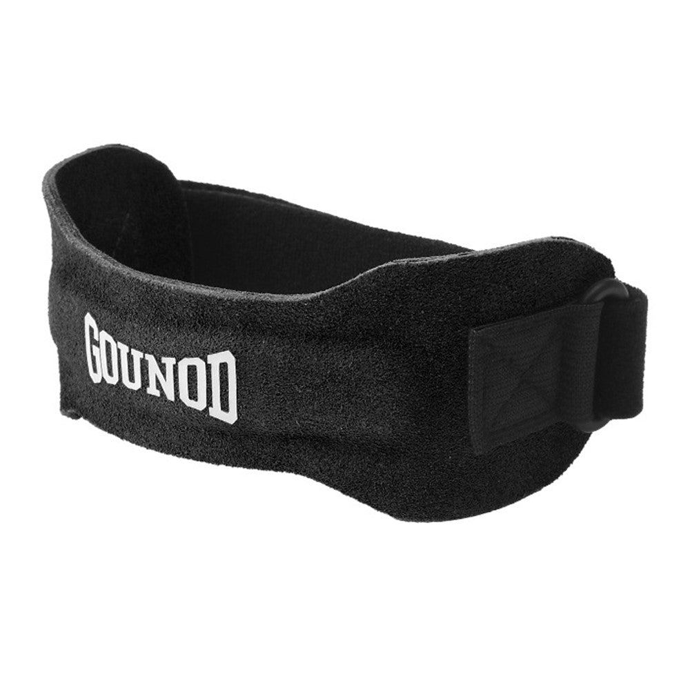 GOUNOD H15 1Pc Sports Compression Knee Strap Double Layer Cowhide Leather Patella Support for Running / Cycling