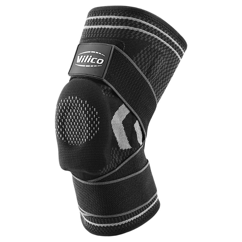 VILICO AB160 1Pc Sports Knee Brace Breathable Double Compression Straps Joint Support Knee Sleeve