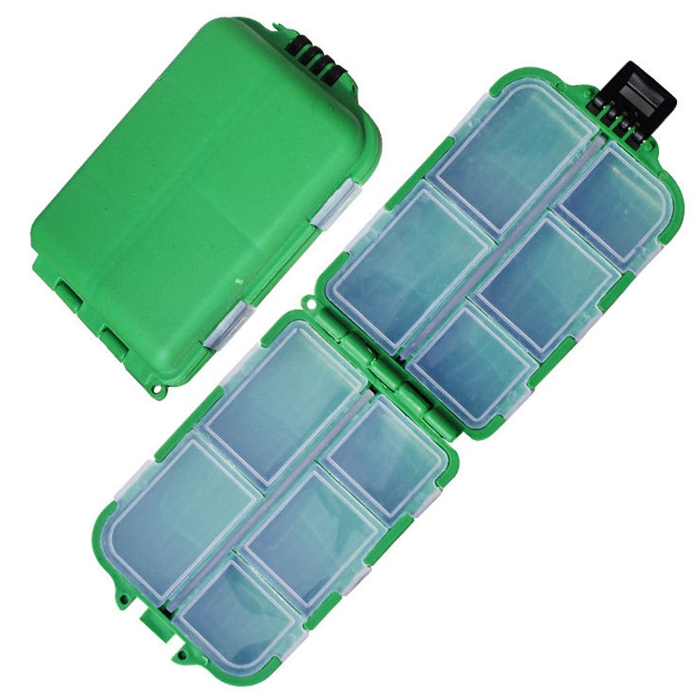 10 Compartments Fishing Lure Box Bait Storage Case Fishing Tackle Storage Tray Hooks Organizer