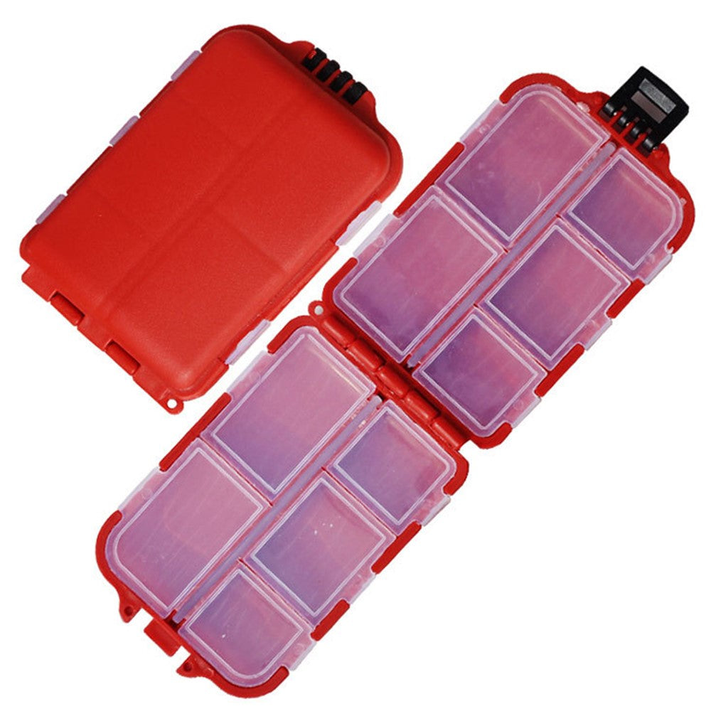10 Compartments Fishing Lure Box Bait Storage Case Fishing Tackle Storage Tray Hooks Organizer