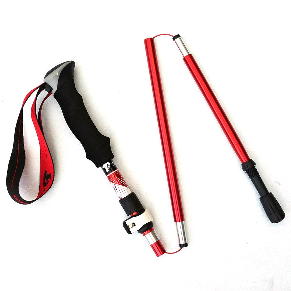 TREKPRO TP601 110-125cm 5-Section Trekking Pole Portable Lightweight Aluminum Alloy Folding Hiking Stick