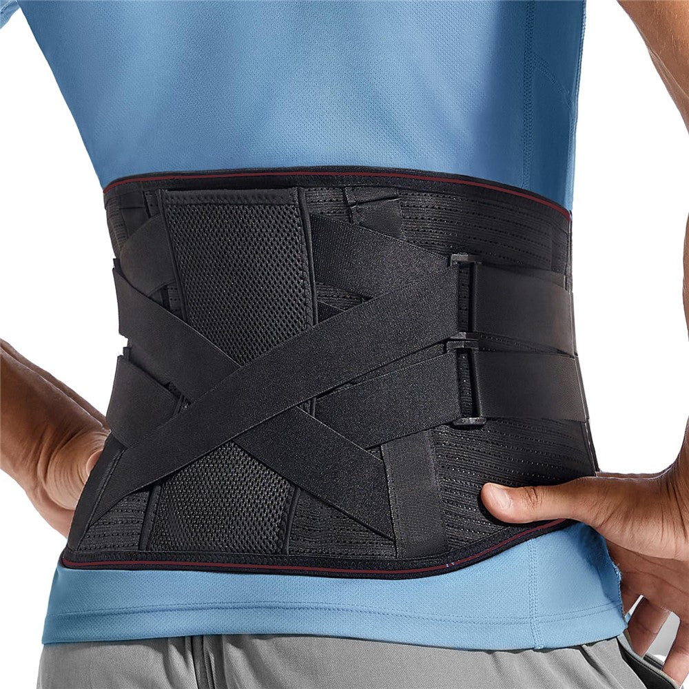 YF-YD031 Sports Waist Support Band Wide Steel Plate Lumbar Brace for Powerlifting Fitness Weightlifting