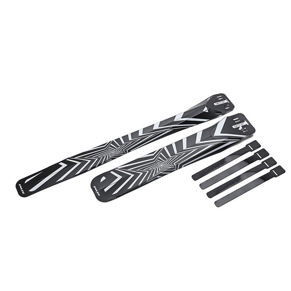 ENLEE E-641316 1 Set Fixed Gear Bicycle Extended Fender Quick-release Bike Front Rear Mudguards