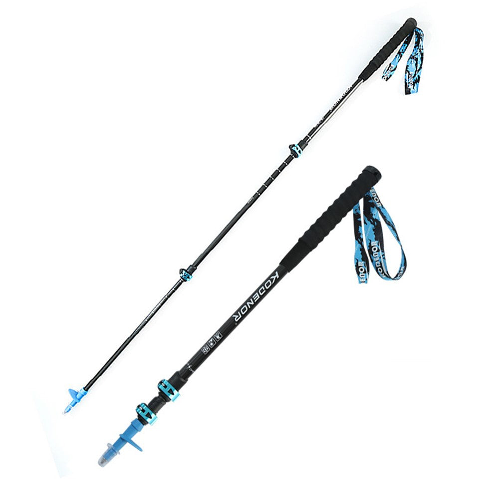 KODENOR 52-110CM Telescopic Walking Stick High-Strength Carbon Fiber 3-Section Trekking Pole for Children