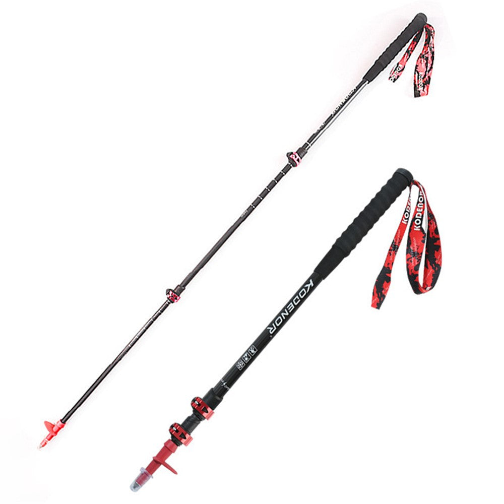 KODENOR 52-110CM Telescopic Walking Stick High-Strength Carbon Fiber 3-Section Trekking Pole for Children