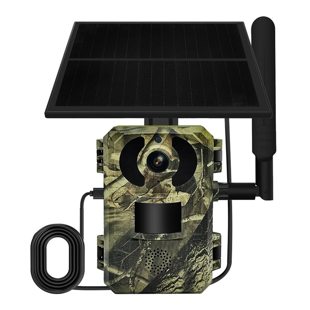 ESCAM QF380 Solar 4G Intelligent Hunting Camera Waterproof PIR Motion Sensor Night Vision Trail Camera, EU Version