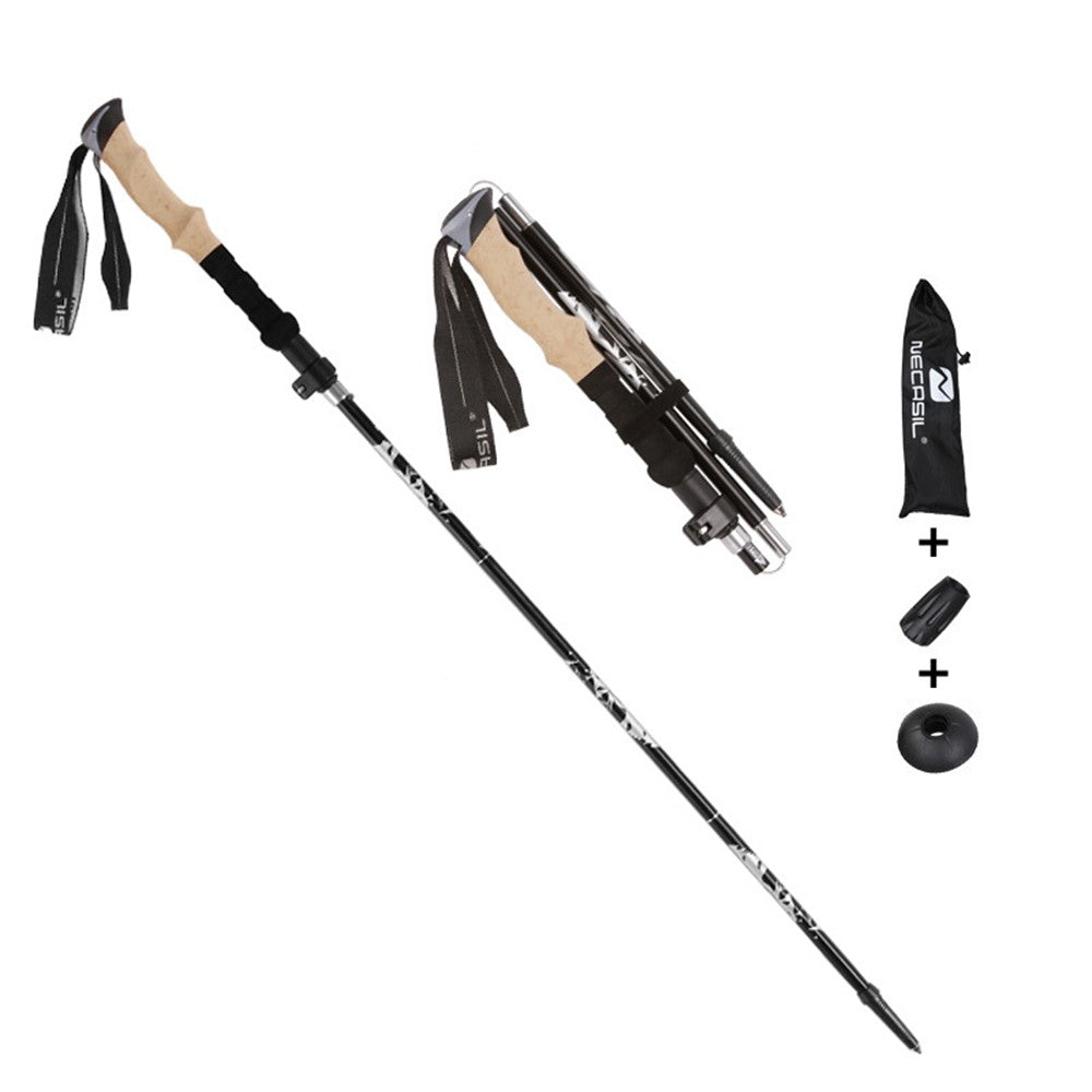 NECASIL N88 Anti-Slip Trekking Pole 33-125 CM Aluminum Alloy Folding Hiking Walking Stick