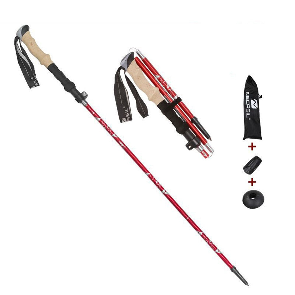 NECASIL N88 Anti-Slip Trekking Pole 33-125 CM Aluminum Alloy Folding Hiking Walking Stick